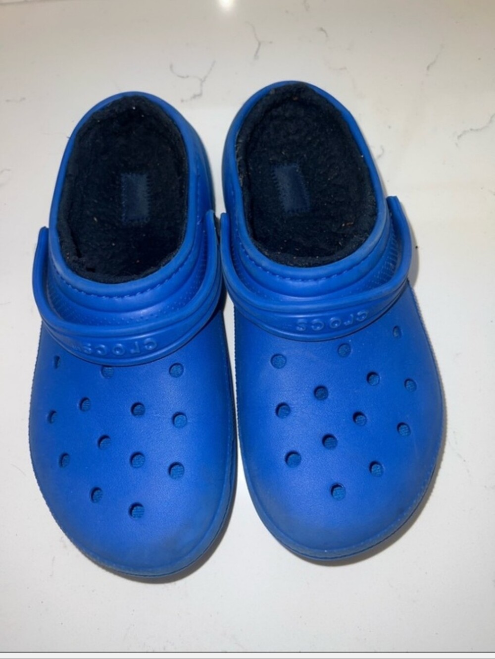 CROCS Kids Lined Clog in Bright Blue
